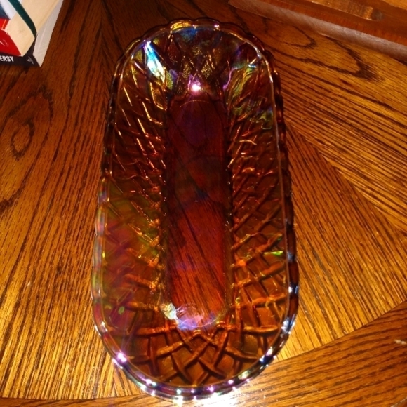 Vintage Indiana Glass Carnival Glass Dish - Picture 2 of 3